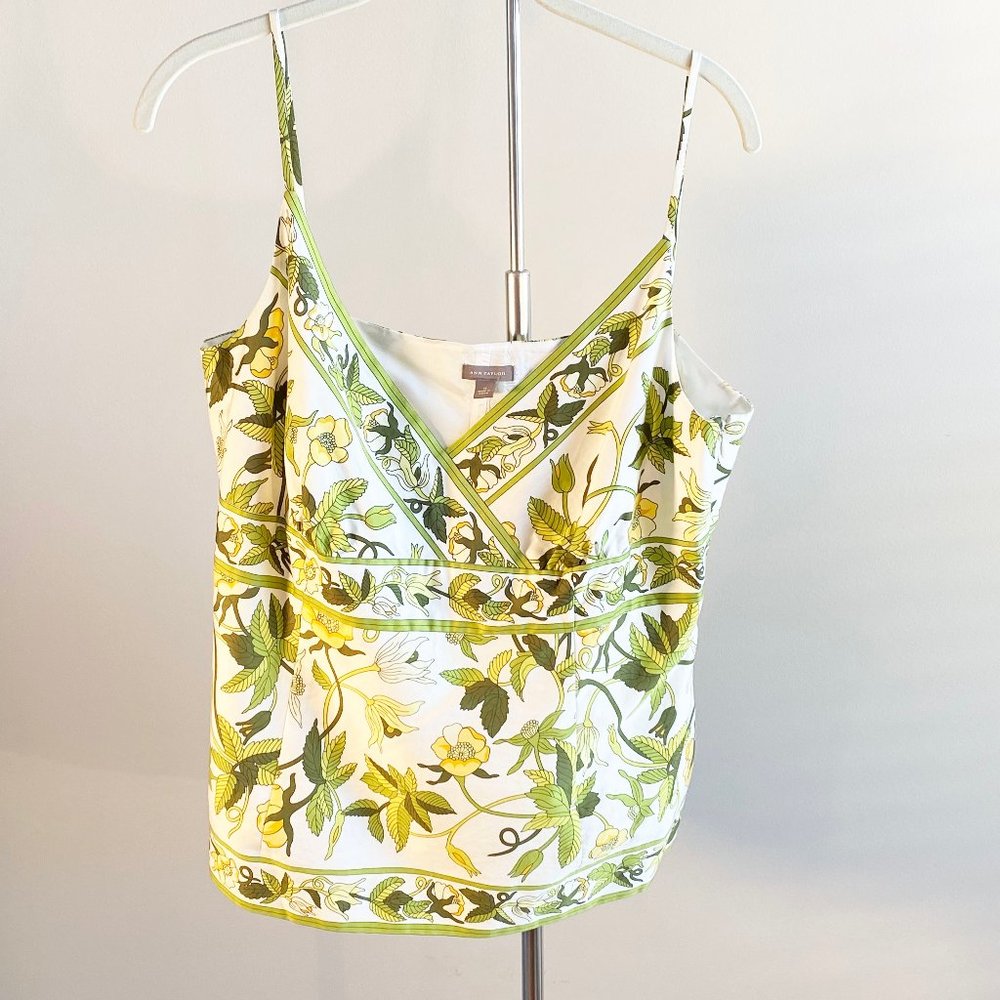 Ann Taylor Yellow Green Spaghetti Strap Top, NWT Perfect Condition